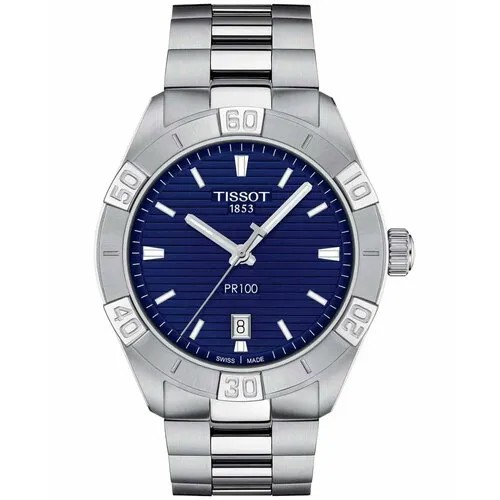 Наручные часы TISSOT T-Classic, серебряный, синий