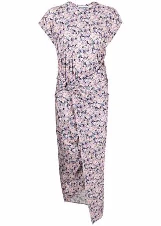 Paco Rabanne платье миди с запахом и цветочным принтом