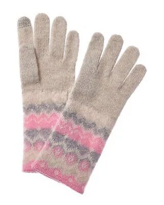 Hannah Rose Fairisle Кашемировые перчатки женские розовые
