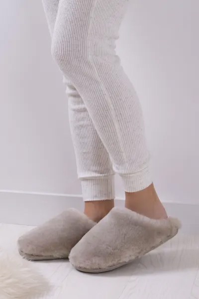 Женские тапочки Louise из овчины Just Sheepskin, серый
