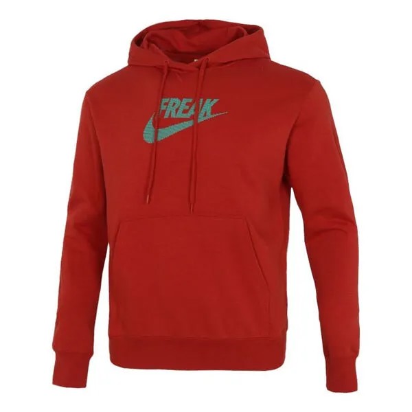 Толстовка Men's Nike As Ga Nk Po Freak Logo Printing Pullover Sports Pullover Red, красный