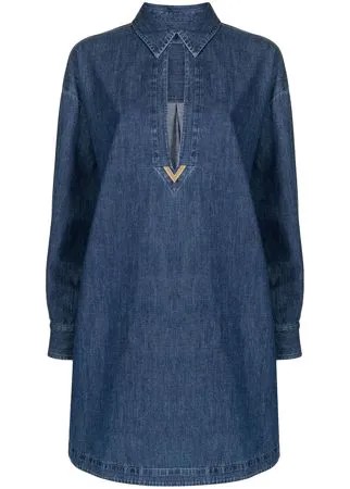 Valentino джинсовое платье-рубашка