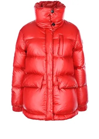 Красный пуховик с воротником-стойкой Woolrich