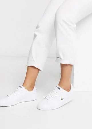 Белые кожаные кроссовки Lacoste Graduate BL 1-Белый