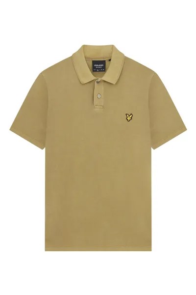Зеленая рубашка-поло из пике Lyle & Scott, зеленый