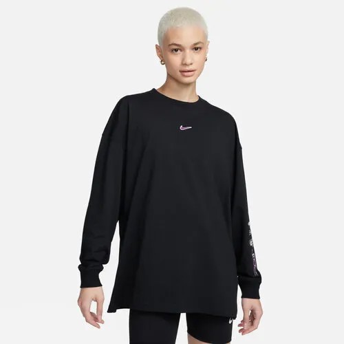 Лонгслив NIKE, размер XS, фиолетовый