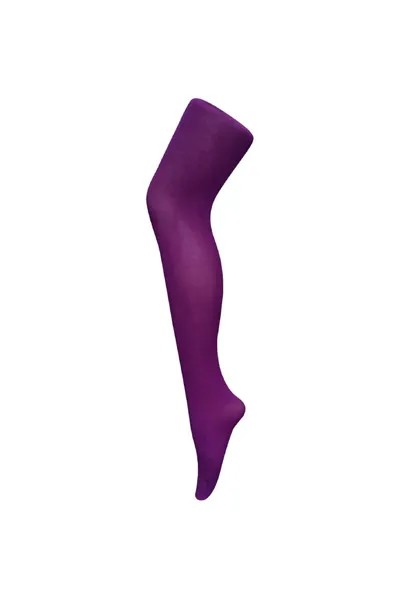 Однотонные непрозрачные зимние модные колготки плотностью 80 ден Sock Snob, фиолетовый