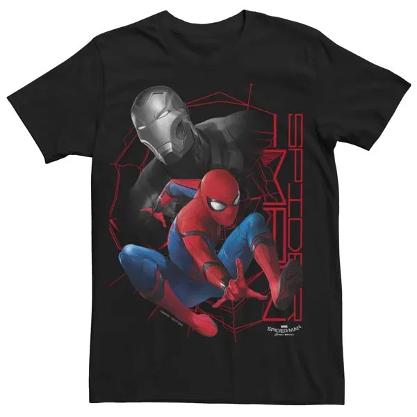 Мужская рабочая футболка Marvel's Spider-Man Iron Man Team Licensed Character