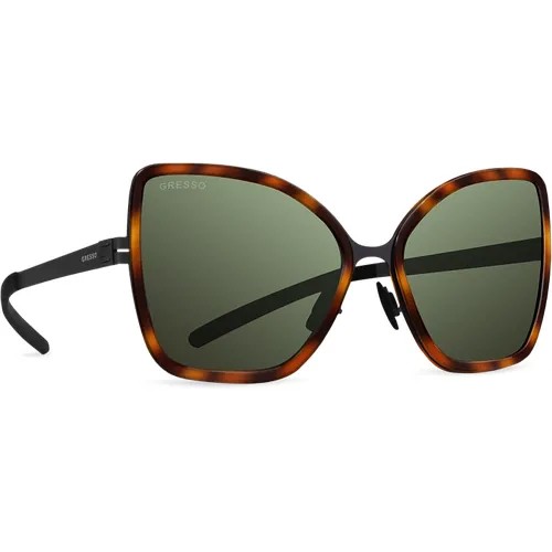 Солнцезащитные очки Gresso, бабочка, с защитой от УФ, фотохромные, для женщин, черный