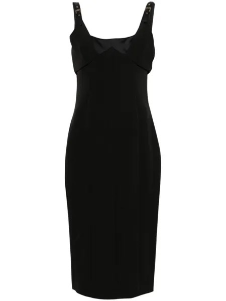 Versace Jeans Couture платье миди с квадратным вырезом, черный