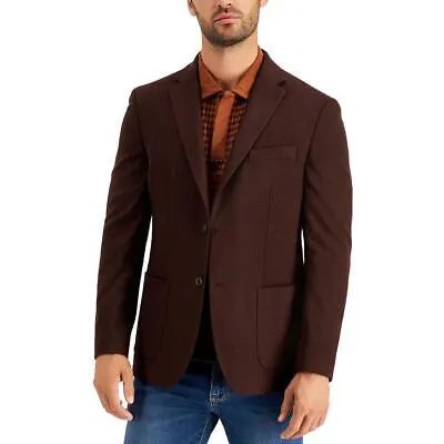 Мужской деловой пиджак с двумя пуговицами Tommy Hilfiger коричневого цвета на подкладке 44S BHFO 5120