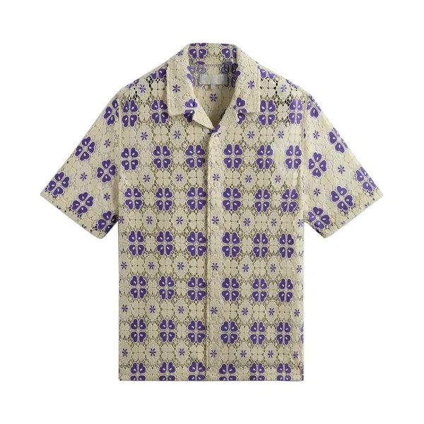Рубашка Kith Adonis Camp Collar Short-Sleeve Shirt, кремовый
