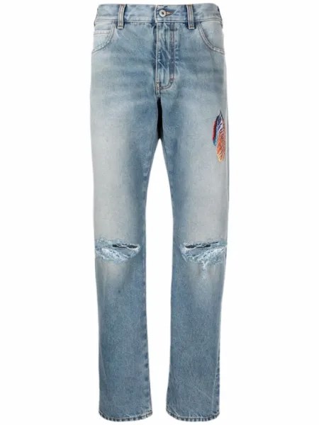 Прямые джинсы Marcelo Burlon County of Milan, синий