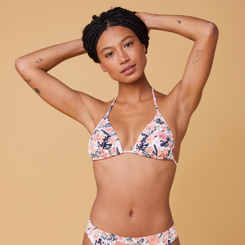 Топ бикини треугольный женский Roxy Floral белый