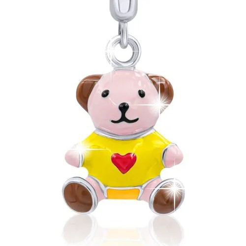 Детский серебряный кулон подвеска Мишка с сердцем UMI Pets 319556300605 UmaUmi