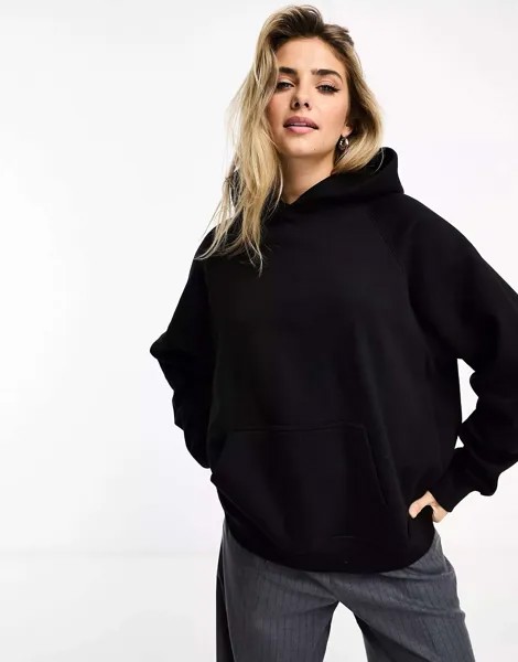 Черное оверсайз-худи Pull&Bear