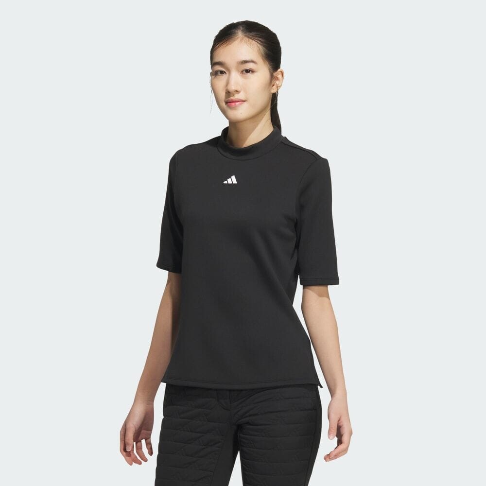Поло Adidas Half Sleeve Mock Neck Shirt, черный