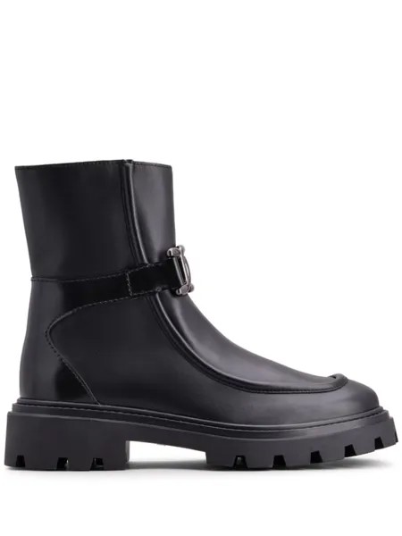 Tod's ботинки на молнии с логотипом, черный