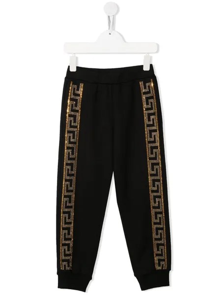 Versace Kids декорированные спортивные брюки Meander