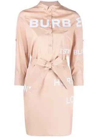 Burberry платье-рубашка с логотипом