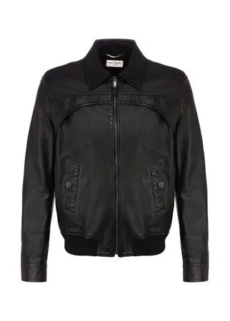 Кожаный бомбер Saint Laurent