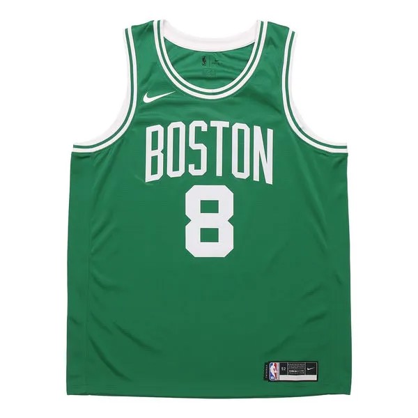 Футболка баскетбольная майка жилет nba sports sw fan edition 20 21 сезон boston celtics № 8 Nike, зеленый