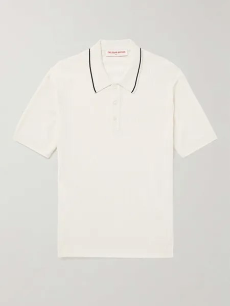 Рубашка поло Maranon Slim-Fit из шерсти мериноса ORLEBAR BROWN, белый