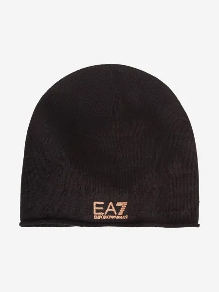 Шапка женская EA7 Hood, Черный