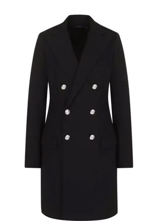 Удлиненное двубортное пальто из шерсти Polo Ralph Lauren