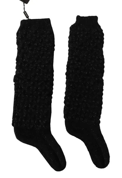 Носки DOLCE - GABBANA Черные кашемировые длинные женские аксессуары до середины икры s. Рекомендуемая розничная цена М: 200 долларов США.