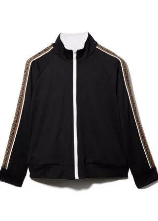 Fendi Kids спортивная куртка с высоким воротником