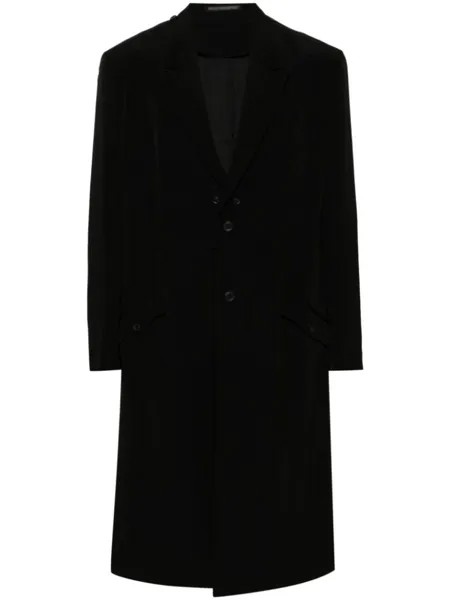 Yohji Yamamoto однобортное пальто, черный
