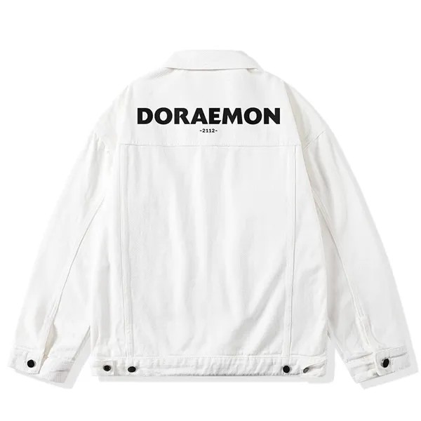 Джинсовая куртка унисекс Doraemon, Белый