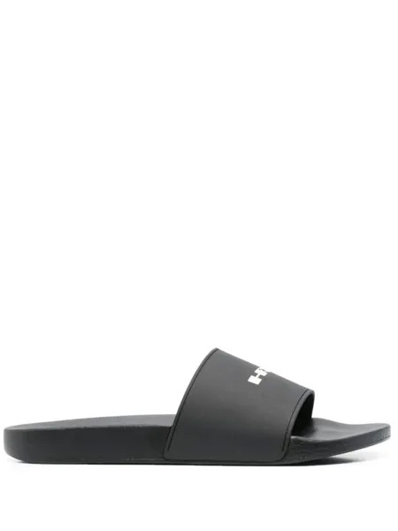 Rick Owens DRKSHDW шлепанцы с логотипом, черный