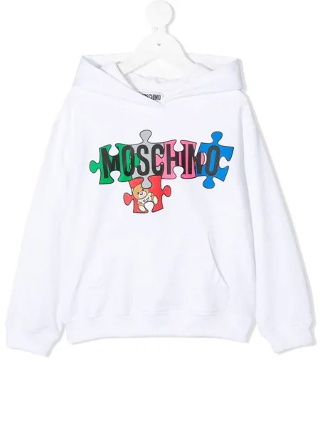 Moschino Kids худи с принтом