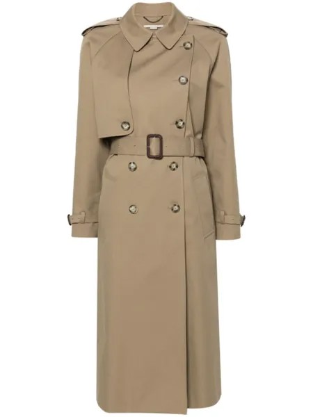 Хлопковый тренч с поясом Stella McCartney, бежевый