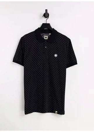 Черная футболка-поло в горошек Pretty Green Kompany-Черный цвет