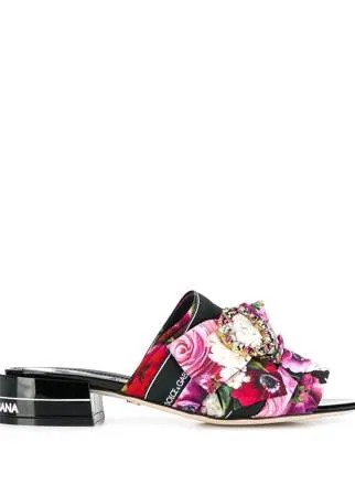Dolce & Gabbana мюли с цветочным принтом
