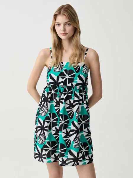 Короткое платье с принтом по всей поверхности Ovs, цвет black/green