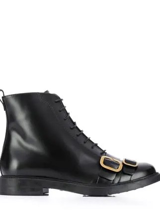 Tod's ботинки на шнуровке с пряжкой