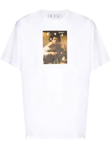 Off-White футболка с принтом Caravaggio