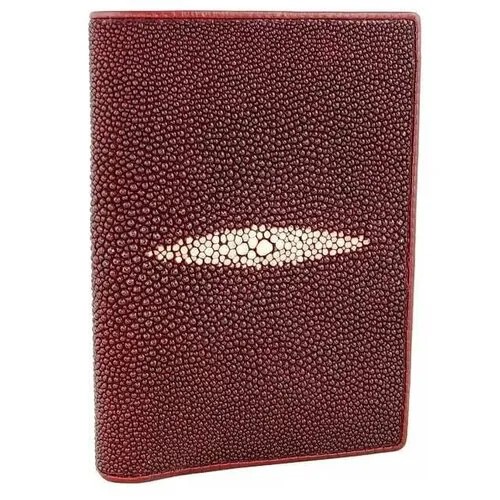 Портмоне Exotic Leather, фактура зернистая, красный