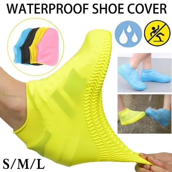 Силиконовые водонепроницаемые бахилы для взрослых и детей S / M / L Водонепроницаемые дождевые чехлы для обуви Открытый кемпинг Нескользящие резиновые крышки для дождевых сапог