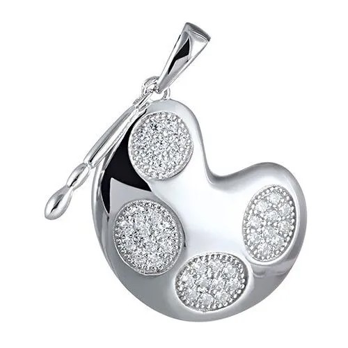 Подвеска с фианитами из серебра MP264-PD-001-WG JV