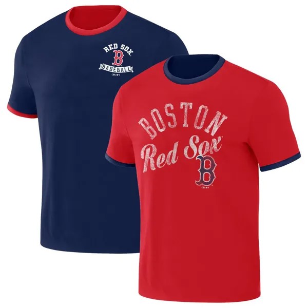 Мужская двусторонняя футболка Darius Rucker Collection by Fanatics Navy/Red Boston Red Sox