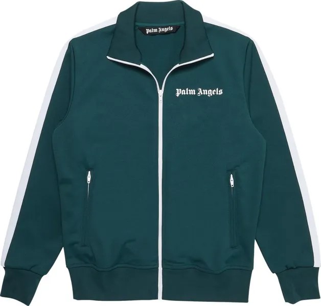 Куртка Palm Angels Classic Track Jacket 'Green/White', зеленый