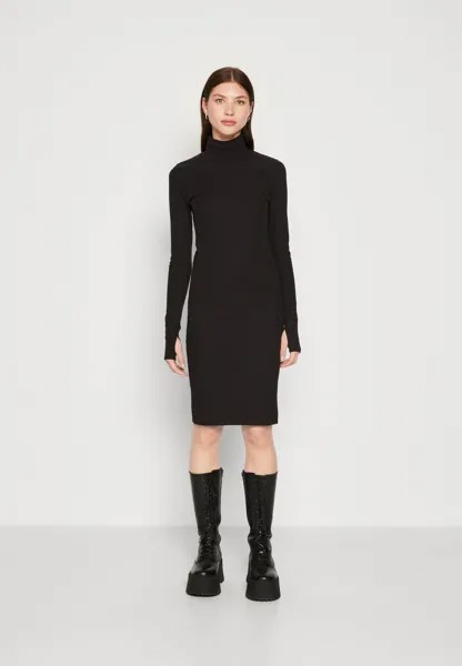Платье из джерси Slim Rib Dress Mock L\S Wmn G-Star, цвет dark black