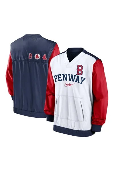 Красный свитер Boston Sox Rewind Warm Up надеваемый через голову Nike, синий