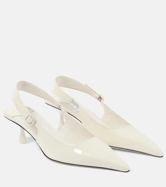 Лакированные туфли amel 50 с пяткой на пятке Jimmy Choo, белый