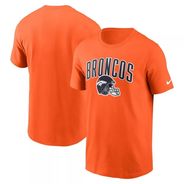 Мужская оранжевая спортивная футболка Denver Broncos Team Nike